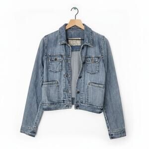 Abercrombie & Fitch Vintage Denim Jacket Women’s Size Medium Cropped Y2K